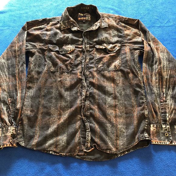 Men's Raw State 83 Long Sleeve Redemption Heritage Series Born Free Bird Size S - Picture 1 of 7